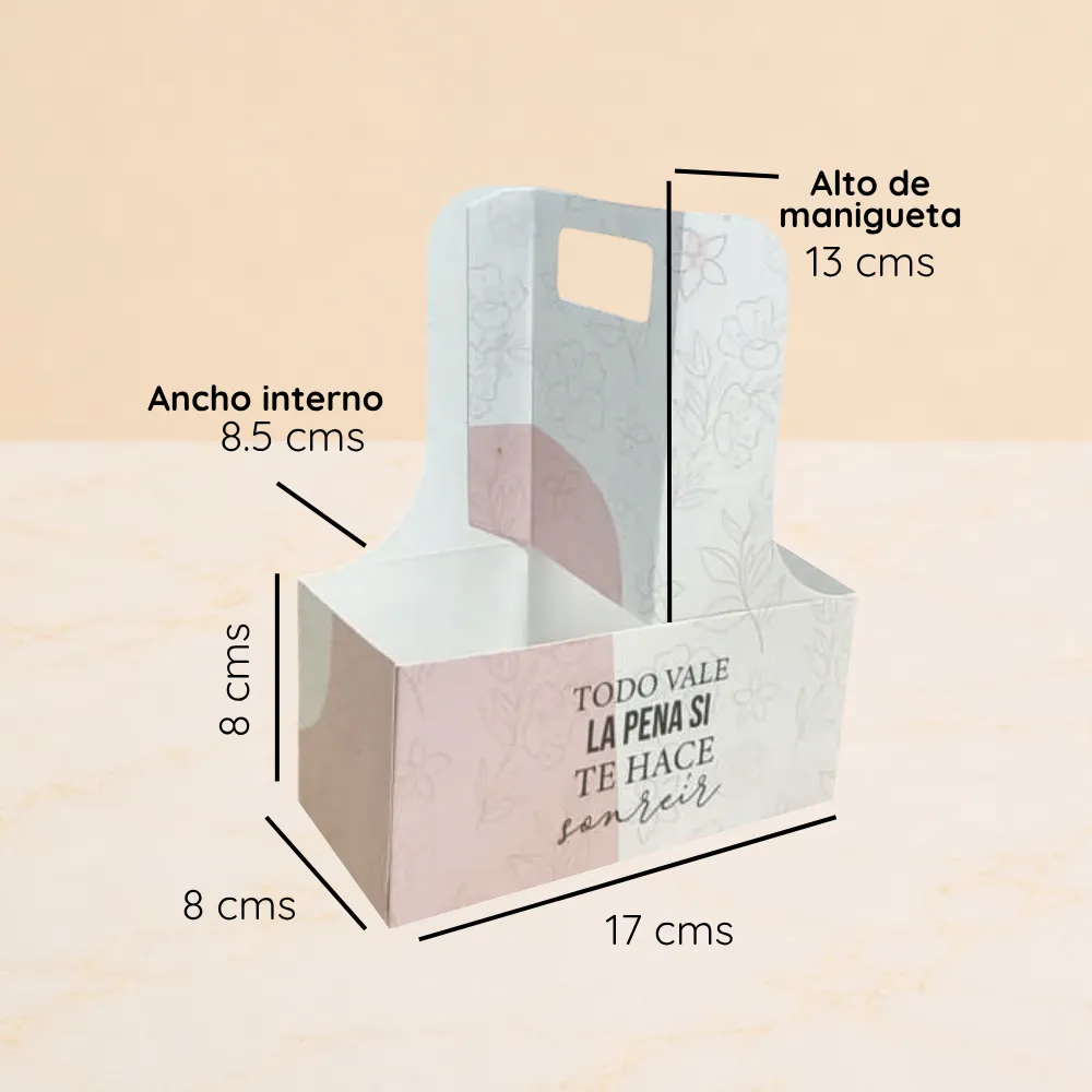 Caja Porta Vaso Estampado
